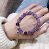 Pulseira de ametista natural de lavanda, pulseira para namorada de estudante, moda, temperamento simples, atmosfera elegante