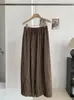 Pantalones Casuales Sueltos de Cuadros Color-Block KEKEZOON para Mujer, Otoño de Cintura Alta Versátiles de Pierna Ancha, Foto Real 8824