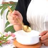 Cuchara para comida de comedor doméstico cinco tamaños para adultos y niños puede ser de postre café acero inoxidable cuchara redonda logo