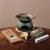 Estufa de Aromaterapia, Set de Estufa para Tostar Té, Calentador de Té con Calefacción de Vela, Potenciador de Aroma para Hojas de Té, Estufa para Tostar Té con Aislamiento Térmico, Estufa Difusora de Aroma de Cedro