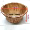 Balde para Banho de Pés para Uso Doméstico, Balde de Madeira para Banho de Pés com Tampa, Balde para Imersão dos Pés com Tampa, Bacia de Banho de Pés Frios Palaciana