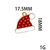 BA-21 Sombrero de Navidad Transfronterizo Colgante de Goteo de Aceite DIY Pulsera Collar Colgante Adorno Llavero Aretes