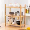 Estante de Almacenamiento para Cocina Estante Multicapa para Condimentos sobre Encimera Estante de Almacenamiento para Aceite Sal Salsa Vinagre Estante de Escritorio Plano para el Hogar sin Clavos