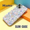 Funda de Teléfono Floral de Nicho Estilo Lindo Coreano Ins Manzana 16 Película Ultra-Delgada Mate Estuche Duro Iphone18Pro