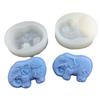 Gel de Modelado Animal Elefante Goteo Yeso Vela Plegable Pastel Molde de Silicona Pellizco Chocolate Hecho a Mano Decoración DIY