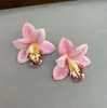 Brincos de Flor de Tecido Boêmios Exagerados Moda Floral Simples e Únicos Versáteis e Únicos Joias Transfronteiriças Europeias e Americanas