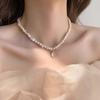 Estilo Francês Estilo de Luxo Leve Estilo Pérola Artificial Empilhada Colar de Estrela com Laço Estilo Exquisito Elegante Elegante Versátil Colar Feminino