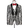 Traje de Hombre de Comercio Exterior Moda Ajustado Talla Grande Traje de un solo botón Traje Estampado de Comercio Exterior Transfronterizo