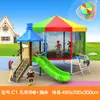 Novo Escorregador Grande de Plástico Personalizado para Creche Equipamento de Playground Combinado para Exterior Playground Comunitário Trampolim Infantil