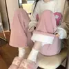 Pantalones de Pana de Trigo de Pierna Ancha para Mujer Otoño/Invierno 2022 Nuevos de Cintura Alta Caída Rectos Ajustados de Punto hasta el Suelo