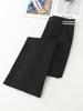 Pantalones Acampanados de Moda para Mujer, Nuevo Estilo Otoño, Cintura Alta, Corte Ajustado, Elásticos, Ligeramente Acampanados, Versátiles, Adelgazantes, Pantalones Casuales de Traje para Mujer