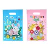 Fiesta Temática de Pascua Bolsa de Mano de Conejito de Dibujos Animados Niños Fiesta Bolsa de Regalo Perlada Boda Bolsa para Dulces Plástico