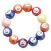 Pulsera de Cuentas de Bola de Billar Ocho Medio Pulsera para Pareja Viento Deportivo Cuentas Coloridas Pulsera Elástica Digital Joyería Transfronteriza