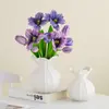 Jarrón de Cerámica Blanco Minimalista Shumen Decoración para Arreglo Floral de Sala de Estar en Casa Lujo Ligero Gama Alta Recipiente Decorativo Hidropónico