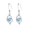 Pendientes de amor Plata de ley S925 para mujer Moda coreana Temperamento Gancho para la oreja largo con forma de corazón Diseño nicho de Ins Joyería para la oreja
