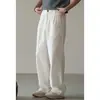 Calça Masculina Reta com Pregas Duplas em Mistura de Algodão Lyocell, Novo Estilo Primavera 2026, Caimento Retrô Italiano, Amigável à Pele, Respirável, Calça Casual
