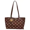 Nova bolsa tote estilo executivo de outono 2026, grande capacidade, adequada para uso diário, bolsa de ombro, design de bolinhas, bolsa tote versátil