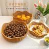 Cesta creativa de onda para snacks imitación ratán tejido cesta de frutas tejida plato tejido para snacks cesta de frutas cesta para frutos secos bandeja hecha a mano cesta para snacks