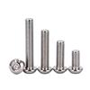 Tornillos de Acero Inoxidable 316 para Taza Redonda con Hexágono Interior Norma Iso7380 Rosca Gruesa M3~M8 Tornillos de Máquina de Cabeza Redonda con Hexágono Interior