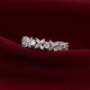 Anillo de Flor de Cuatro Hojas de Plata Esterlina S925 Moda Lujo Accesible Diamante Completo Diseño Nicho Fresco Pequeño Joyería de Mano de Alta Gama R02144