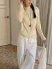 Ropa de Novia Pequeña Suerte Otoño e Invierno 2025 Nuevo Elástico Delgado Estilo Coreano Manga Larga Cuello Semitortuga Camiseta Básica de Temperamento para Mujer
