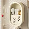 Caja de almacenamiento de pared, multifuncional y simple, no requiere taladro, caja de almacenamiento de pañuelos para el hogar, portapalillos para lavabo, estante de almacenamiento