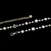 Cinturón de Cadena de Perlas con Hilo de Metal para Mujer Moda Versátil Cadena Decorativa de Alta Gama para Cintura Delgada Listo para la Venta