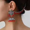 Conjunto de Brincos com Sino e Franja de Strass Estilo Étnico Retrô Transfronteiriço e Corrente para Cabelo, Acessórios de Moda de Alta Qualidade e Elegantes