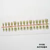 Manicura Uña Portátil Uña Tulipán Parche para Uñas Estilo Puro Deseo Estilo Chino Francés Pintado a Mano Dibujos Animados Estampado de Leopardo Parche de Arte para Uñas Portátil