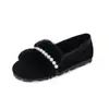 Nuevos zapatos de conducción de suela blanda anchos 2026 zapatos de pelo no cansan zapatos de algodón pies invierno más terciopelo uso exterior talla grande zapatos para mujeres con sobrepeso pies