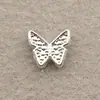Acessórios de Unha em Liga de Cromo Borboleta Prata Mini Vazada Pequena Borboleta Strass Usável Decorações de Unha com Strass