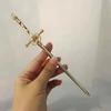 Horquilla de plata con forma de espada antigua, elegante, de lujo, con forma de disco en la parte posterior para mujer, horquilla de aleación simple, venta al por mayor