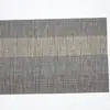 Individual de mesa de un solo marco tejido fácil de limpiar estilo europeo almohadilla de aislamiento térmico posavasos mantel individual Teslin hotel hogar PVC mantel para comida occidental