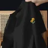 Camiseta de Manga Corta con Estampado de Girasol de Seda de Leche para Hombres y Mujeres, Ropa de Verano, Tops Versátiles para Estudiantes, Ropa Casual