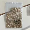 Pedras Strass para Unhas Redondas Pequenas de Fundo Plano Cor Champagne, Pedras Strass de Vidro Brilhantes, Pedras Strass para Unhas DIY, Pedras Strass para Decoração de Unhas