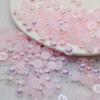 Semicírculo fondo plano AB mágico ABS imitación perla rojo neto arte de uñas perla resaltado cuentas redondas accesorios hechos a mano diy