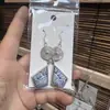Pendientes de Pieza Bordada Vintage Bordados a Mano de Estilo Étnico de Moda, Colgantes de Oreja Pequeños Cortos con Borlas, Joyería de Plata Miao de Yunnan para Mujeres
