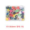 Botón de puntada plana, 15 colores, decoración DIY, juego de costura de botones de 4 agujeros, material manual para jardín de infantes