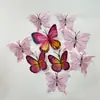 Livro Vermelho Pequeno DIY Decoração de Parede Borboleta de Simulação Flores 3D Acessórios Adesivos de Parede Borboleta Casa Atacado
