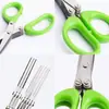 Tijeras para Cebolla y Verduras de Múltiples Capas Listas de Fábrica Tijeras para Cortar Hierbas de Cinco Capas Acero Inoxidable de Tres Capas Multifunción de Cocina