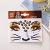 Pegatinas de Tatuaje de Halloween para Cara, Cejas y Ojos, Pegatinas de Tatuaje Temporales para Maquillaje, Decoración Facial, Pegatinas de Tatuaje con Purpurina