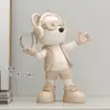Oso Violento Adornos Creativos de Escritorio para Decoraciones de Sala de Estar, Mueble de TV, Aparador de Vino, Escritorio de Entrada, Decoraciones de Alta Gama, Regalos para Casa Nueva