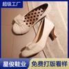 [Novo Produto Francês] Scarpins de Salto Alto com Laço de Renda para Mulheres 2025 Nova Moda Versátil Stiletto