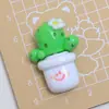 Maceta de Cara Sonriente de Dibujos Animados Linda Creativa Hecha a Mano DIY Accesorios de Pegamento de Crema Pequeños Accesorios de Resina Materiales para Joyería Venta al por Mayor