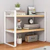 Estante de Almacenamiento para Escritorio de Oficina Organizador de Cosméticos Soporte Estantería para el Hogar Escritorio de Estudiante Estante de Almacenamiento Multicapa Simple Librero