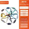 Fabricante Transferência de Calor RFID Pulseira de Tecido Etiqueta Tecida Festival de Música Reunião Esportiva Cartão Pequeno de PVC Pulseira Tecida Descartável Personalização