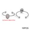 Soporte de anillo pulido de color acero inoxidable que retiene el color DIY Anillo Pinto anillo anillo cara del anillo horno oro incrustado perla soporte de anillo de apertura accesorios