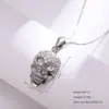 Moderna Cadena para Clavícula con Colgante de Calavera de Diamante Moda Europea y Americana Hip-Hop Rap Hiphop Cadena para Clavícula