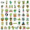 50 Pegatinas de Compra Directa Transfronteriza con Diseños Frescos y Sencillos de Cactus para Cuadernos, Patinetas, Botellas de Agua y Diarios