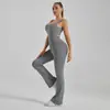 Sección transfronteriza: Nuevo mono de yoga casual ajustado de moda europea y americana con espalda hueca, pantalones de una pieza adelgazantes y que realzan la figura